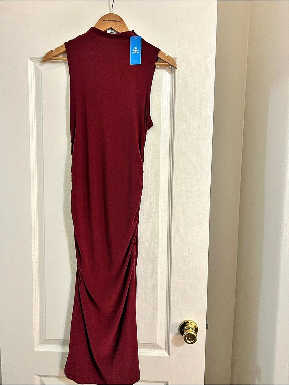 Cupshe Ruched Maxi Dress in Red
